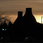 Surviving bottle kilns still form distinctive silhouettes in several parts of the city.